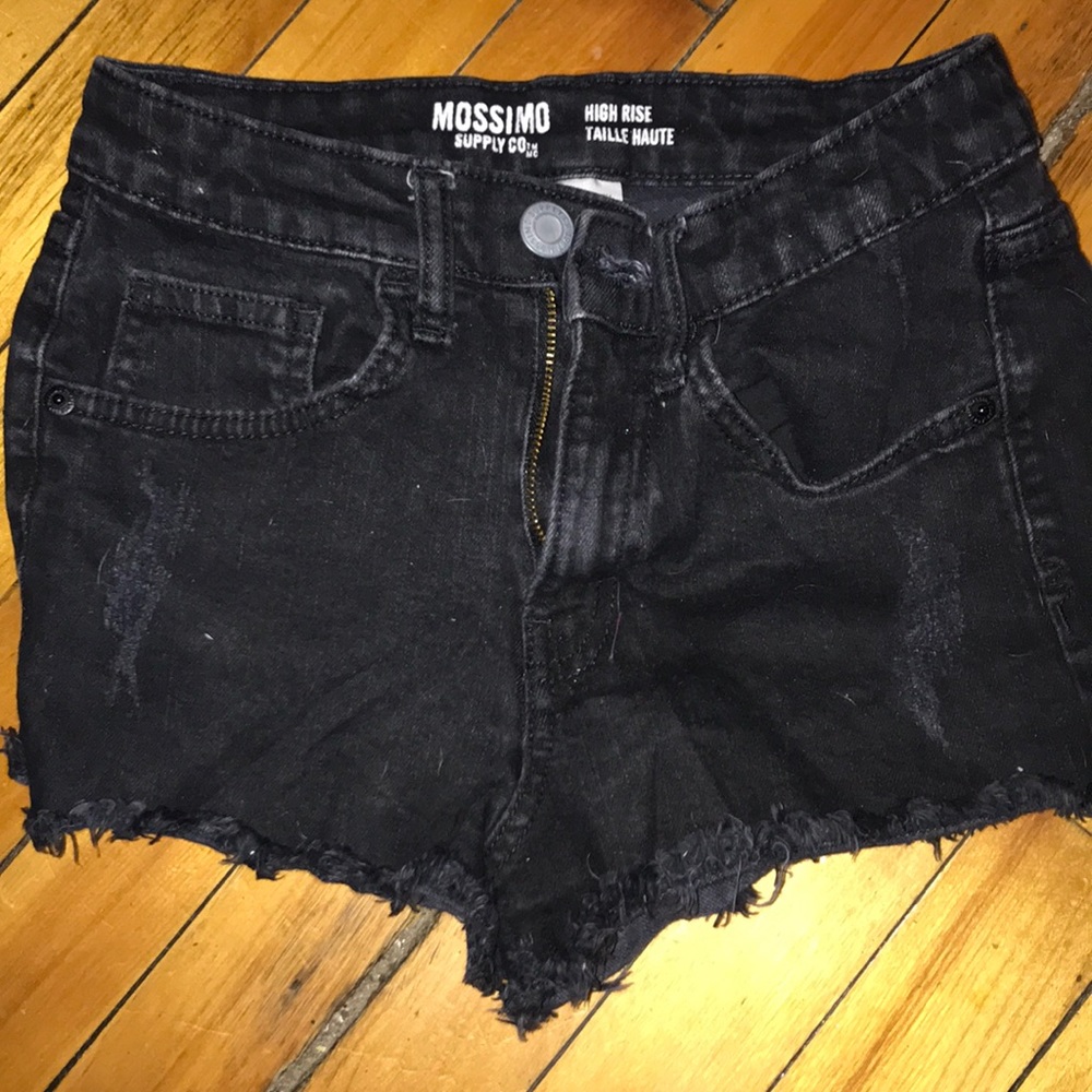 Black Jean shorts